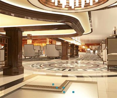 Installation of marble in public areas