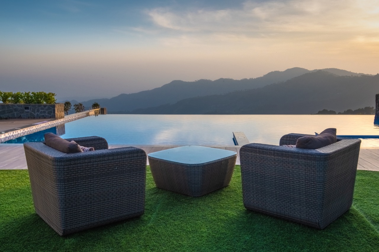 Outdoor furniture PE Wicker light brown set